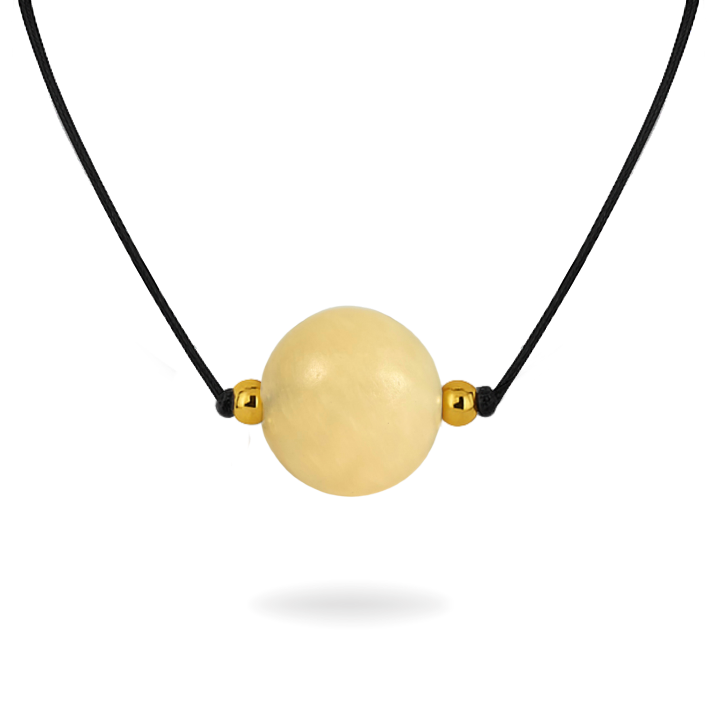 Collier Abondance Miel Jade