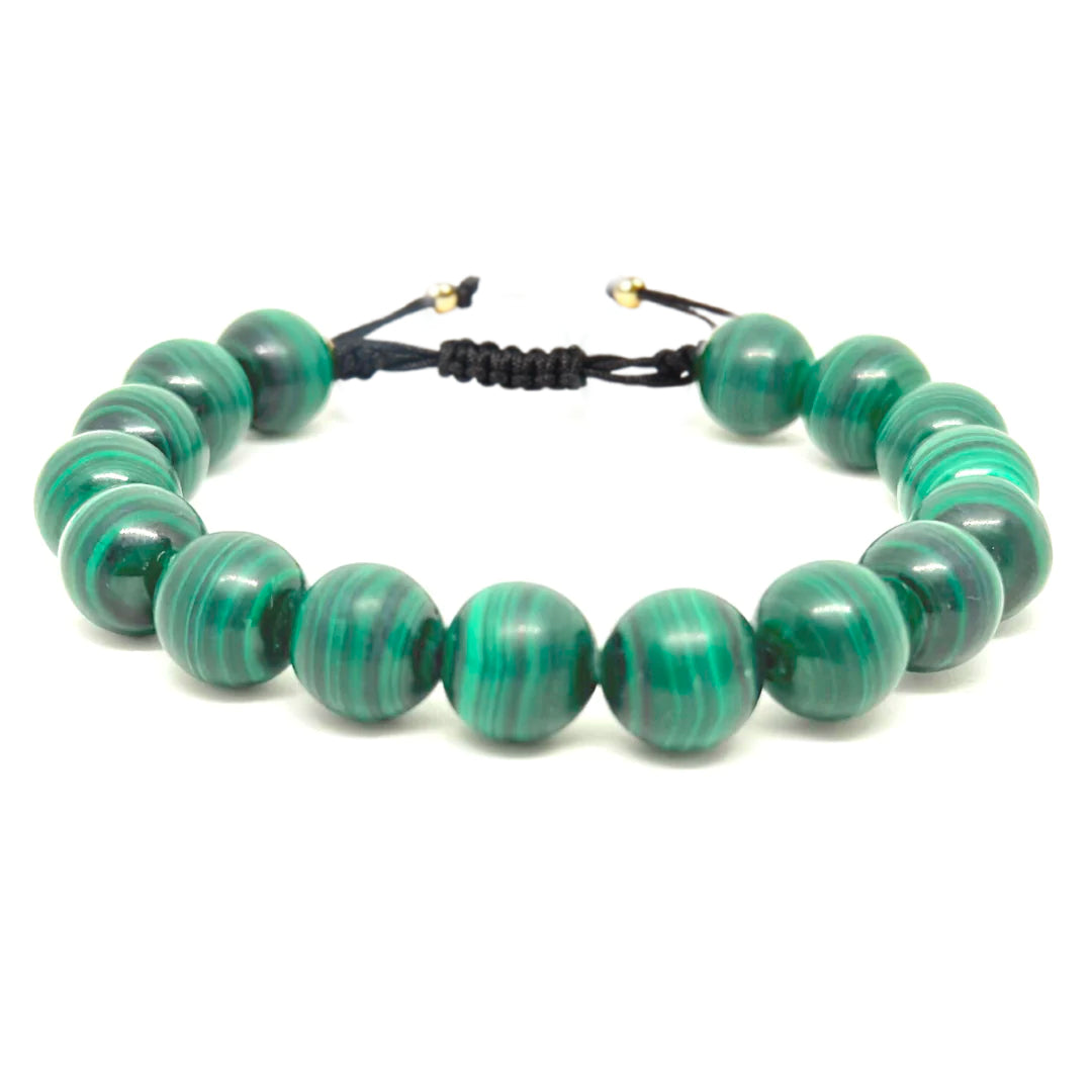 Bracelet en malachite porte-bonheur 