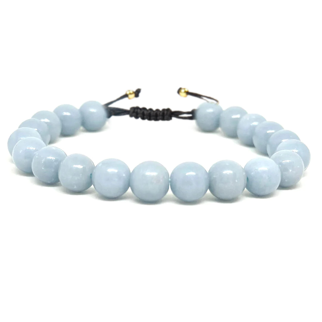 Peace Blue Angelite Bracelet