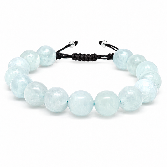 Bracelet anti-stress en aigue-marine 