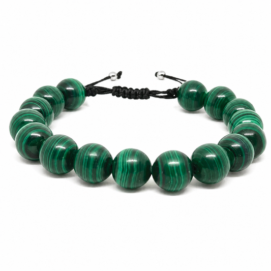 Bracelet en malachite porte-bonheur 