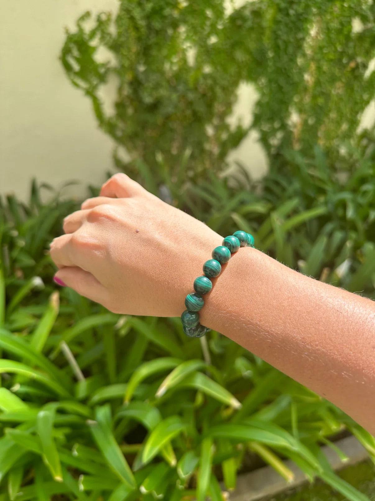 Bracelet en malachite porte-bonheur 