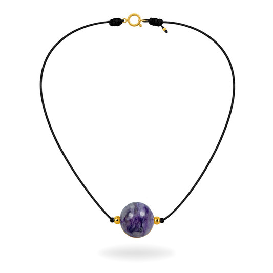Collier de charoïte contre l'anxiété