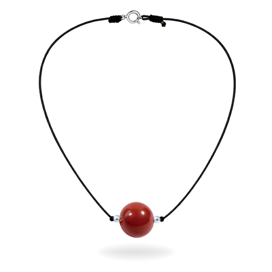 Collier de protection en jaspe rouge