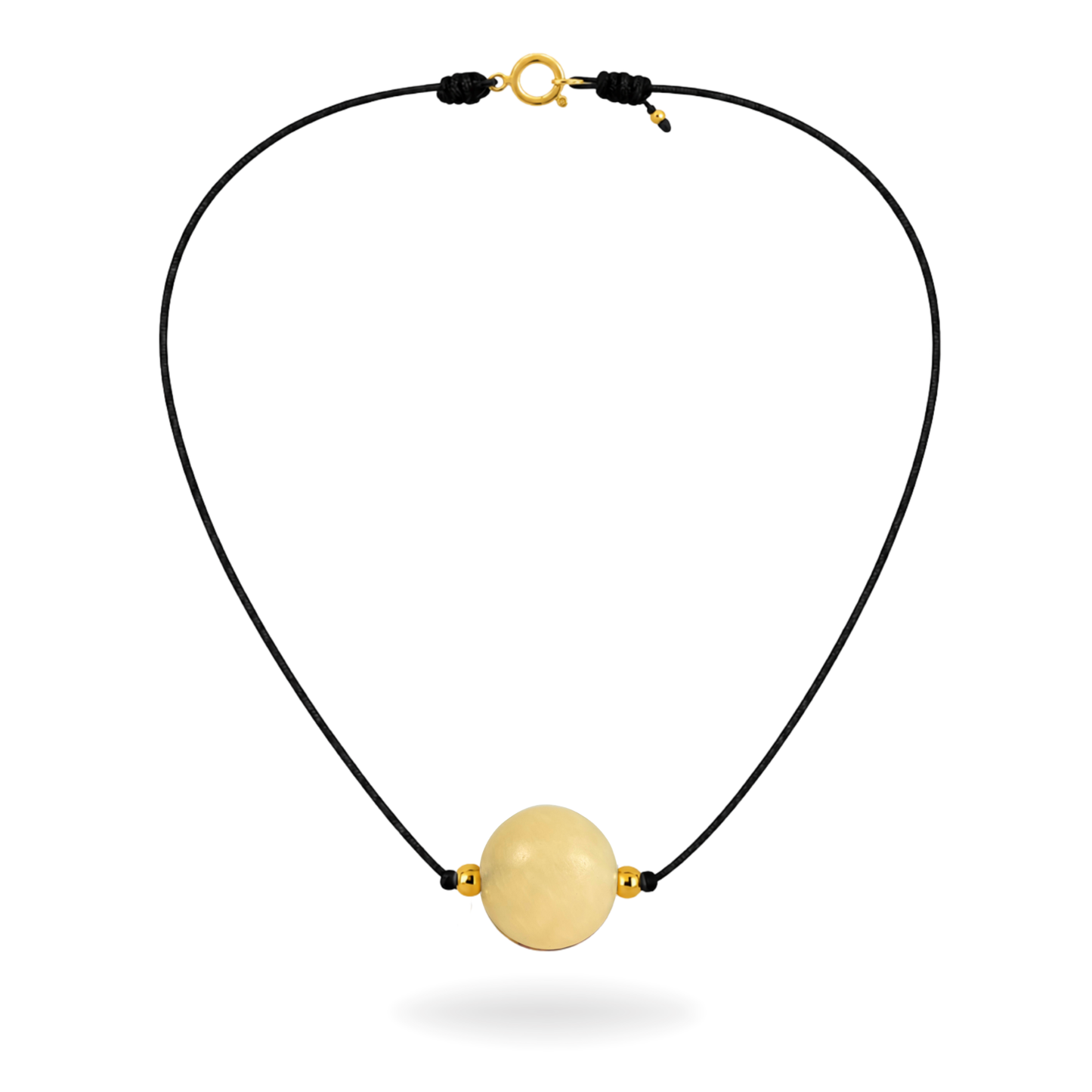 Collier Abondance Miel Jade