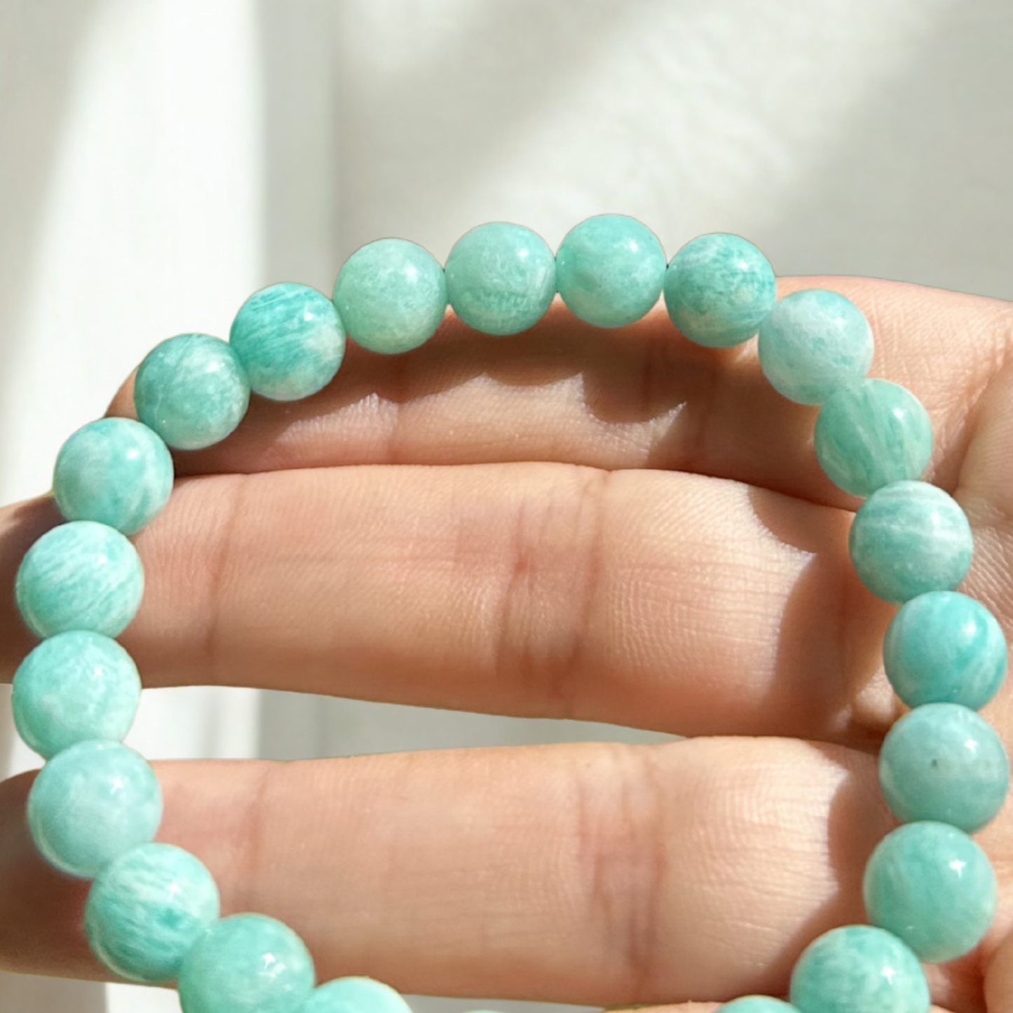 Bracelet en amazonite porte-bonheur
