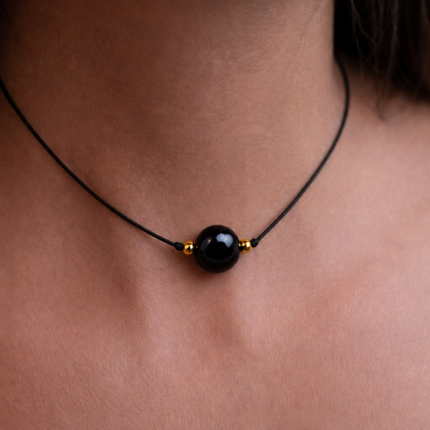 Collier en tourmaline noire karmique