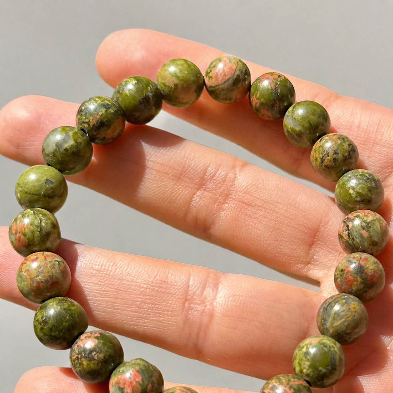 Bracelet de sommeil en unakite