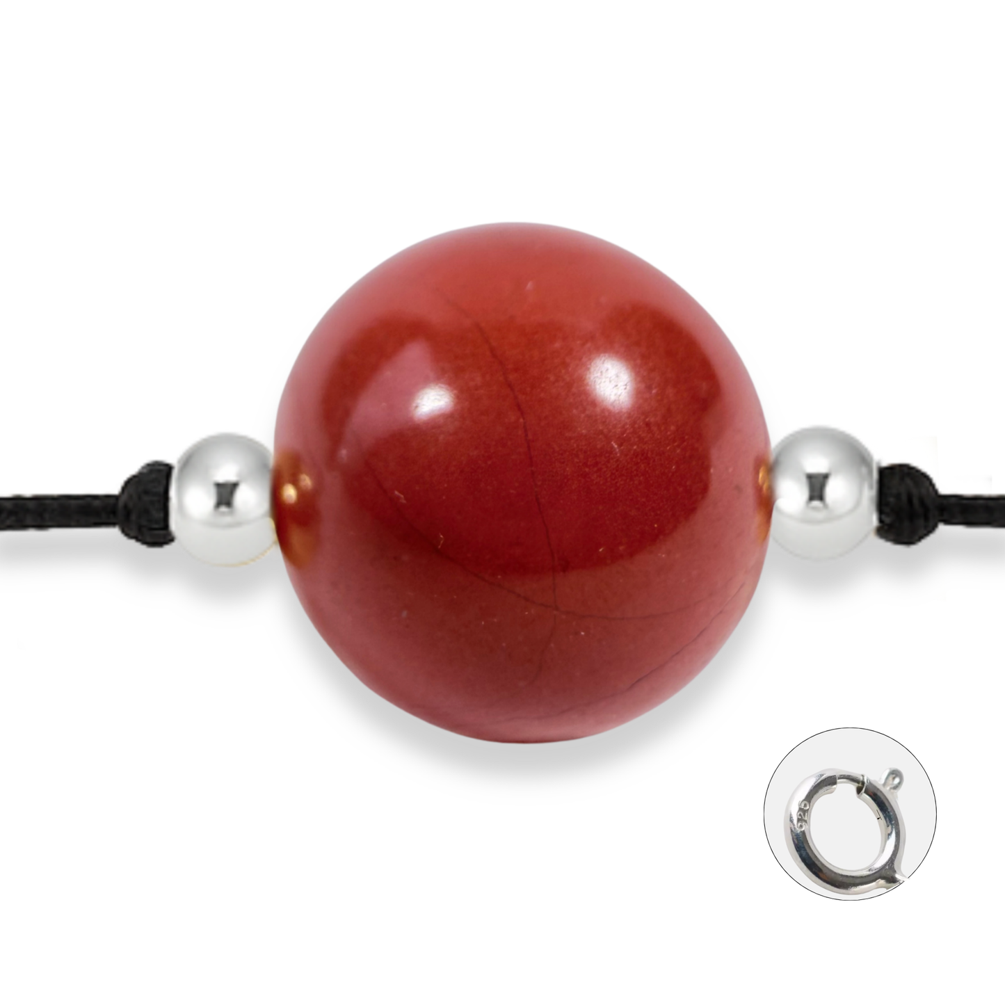 Collier de protection en jaspe rouge