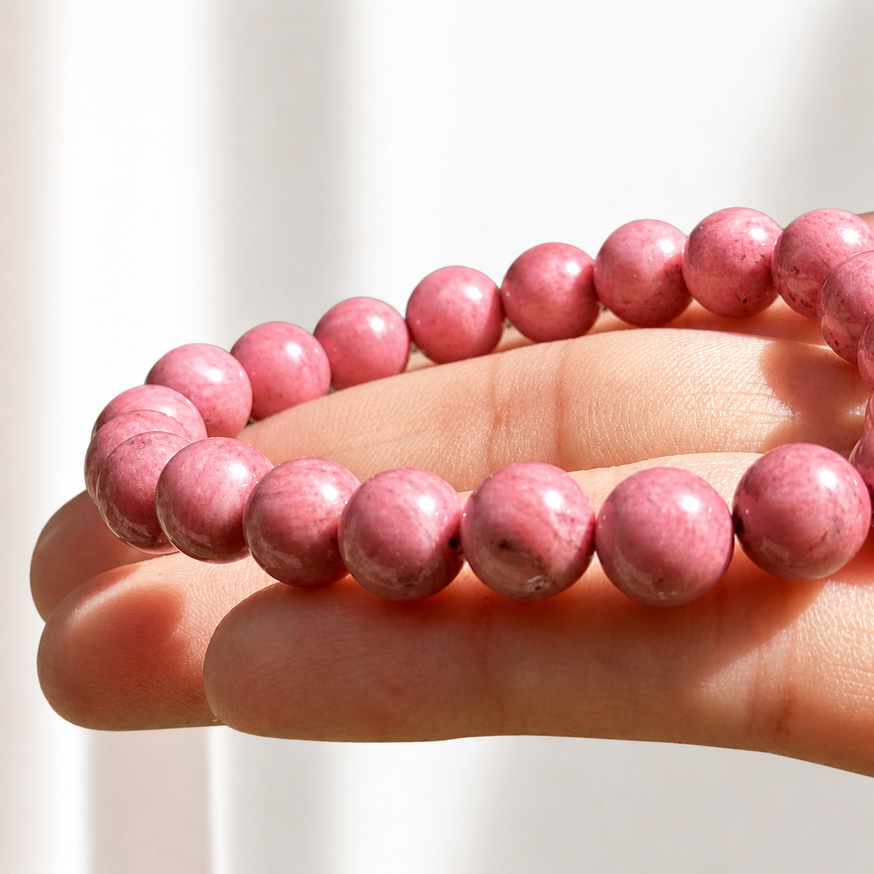 Bracelet de réconciliation en rhodonite 