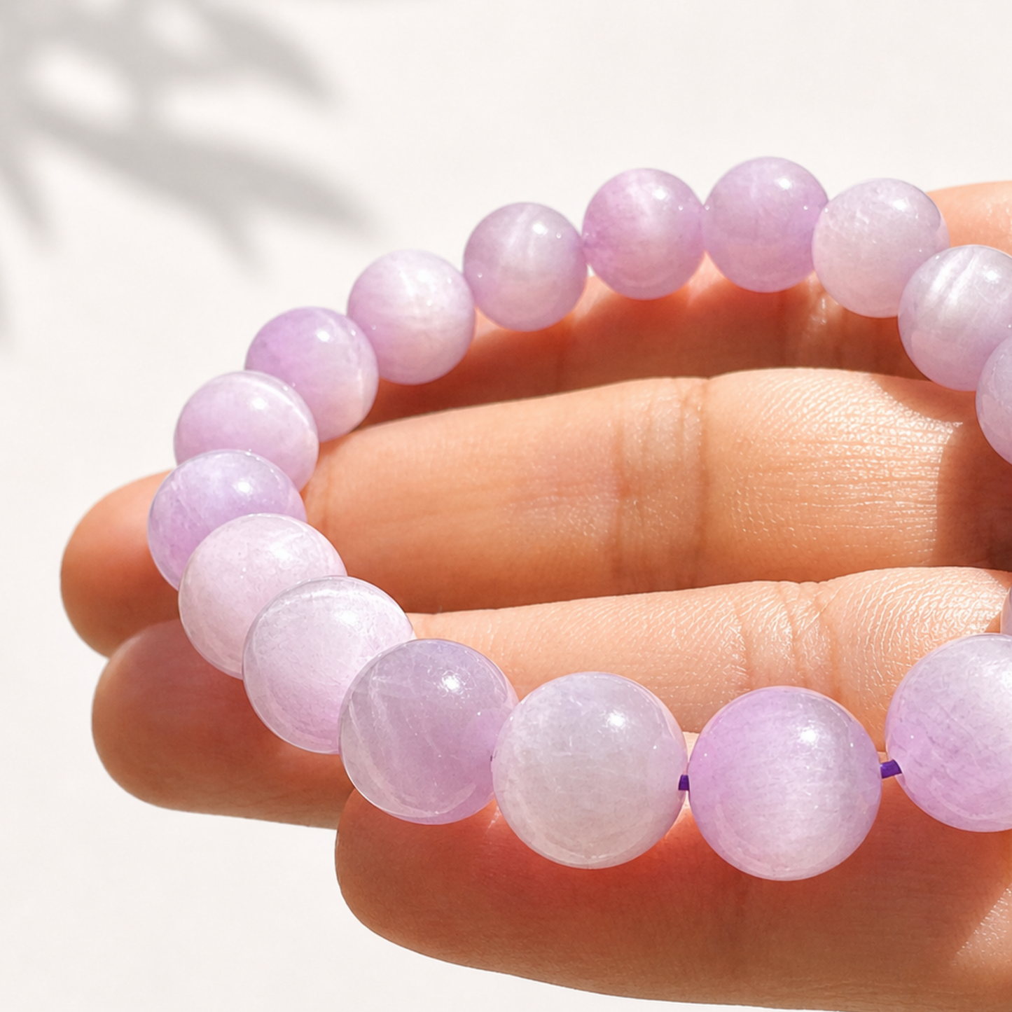 Bracelet en kunzite porte-bonheur