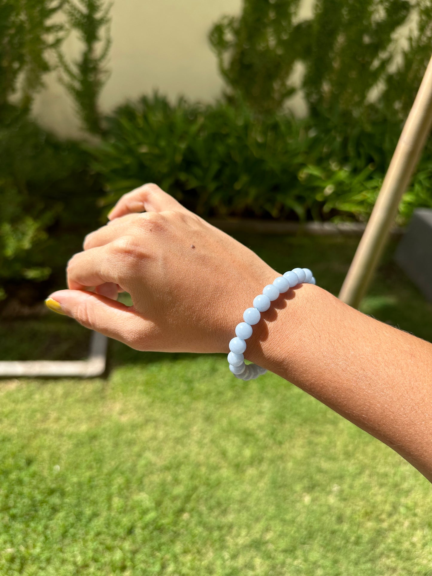 Peace Blue Angelite Bracelet