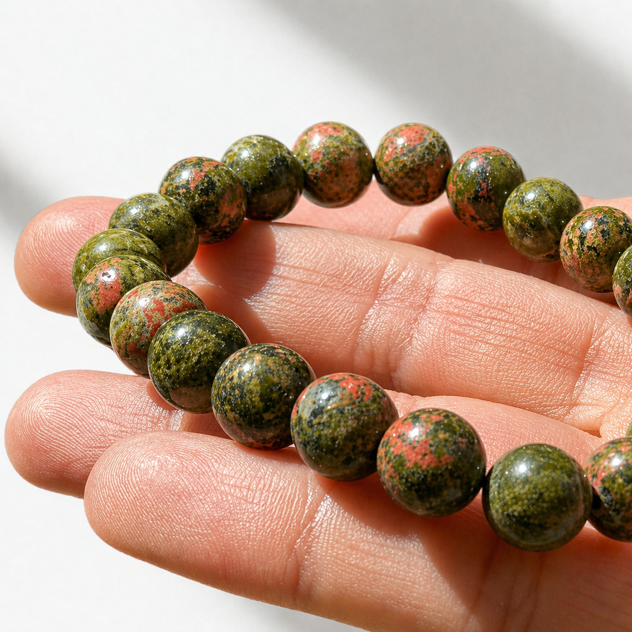 Bracelet de sommeil en unakite