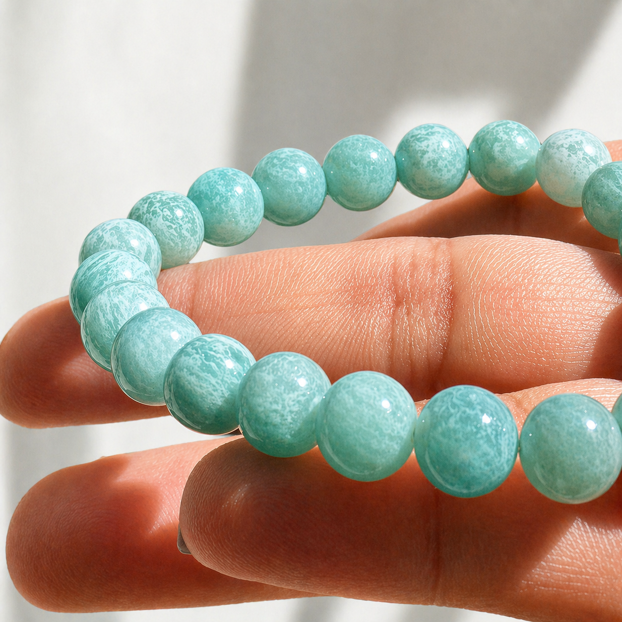 Bracelet en amazonite porte-bonheur