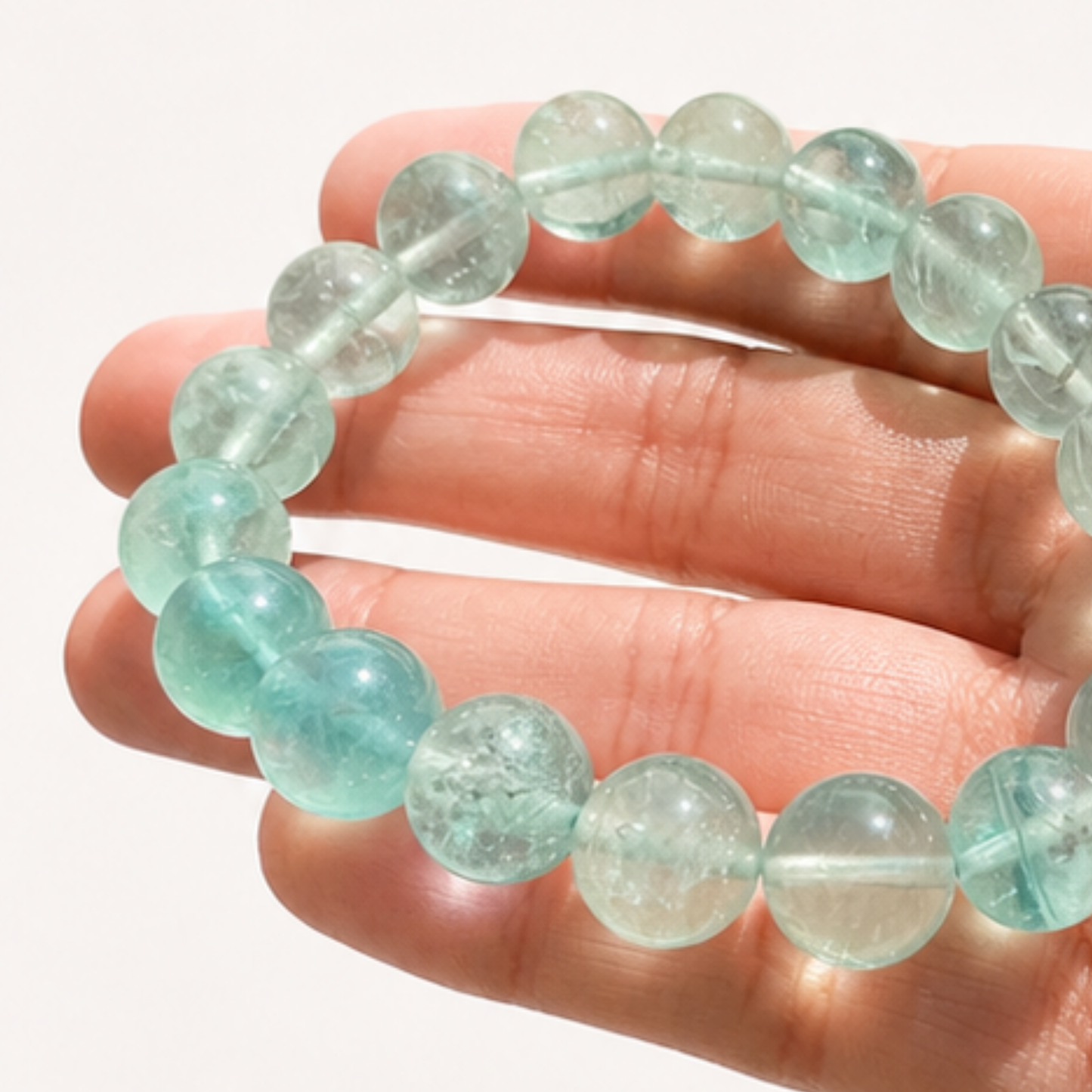 Bracelet relaxant en fluorite verte 
