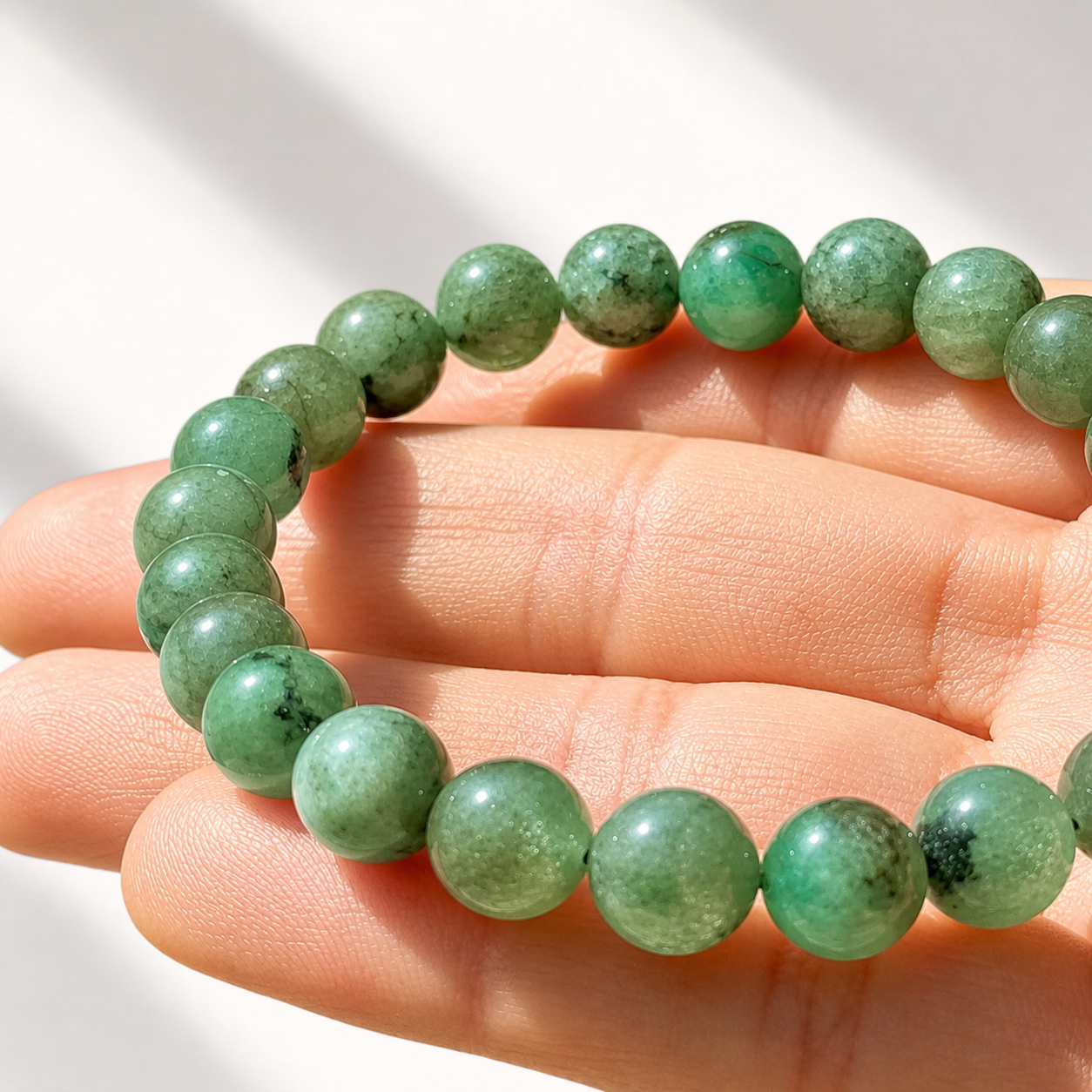 Bracelet d'émeraude de guérison 