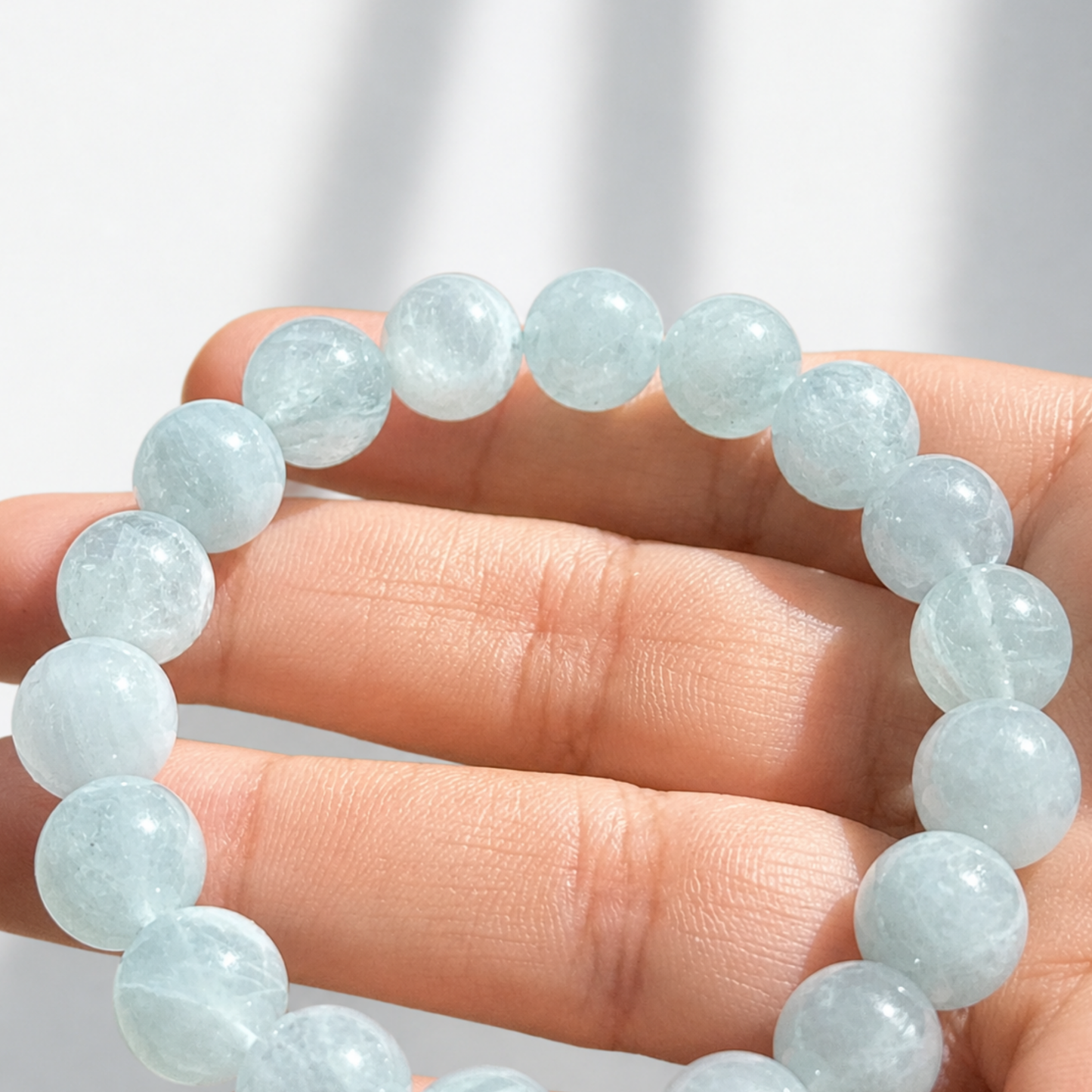 Bracelet anti-stress en aigue-marine 
