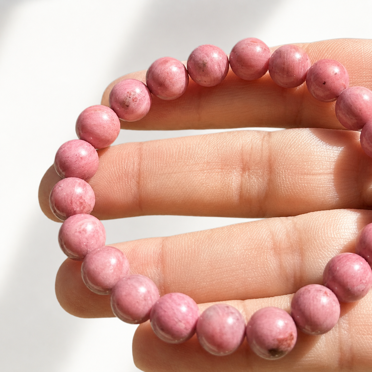 Bracelet de réconciliation en rhodonite 