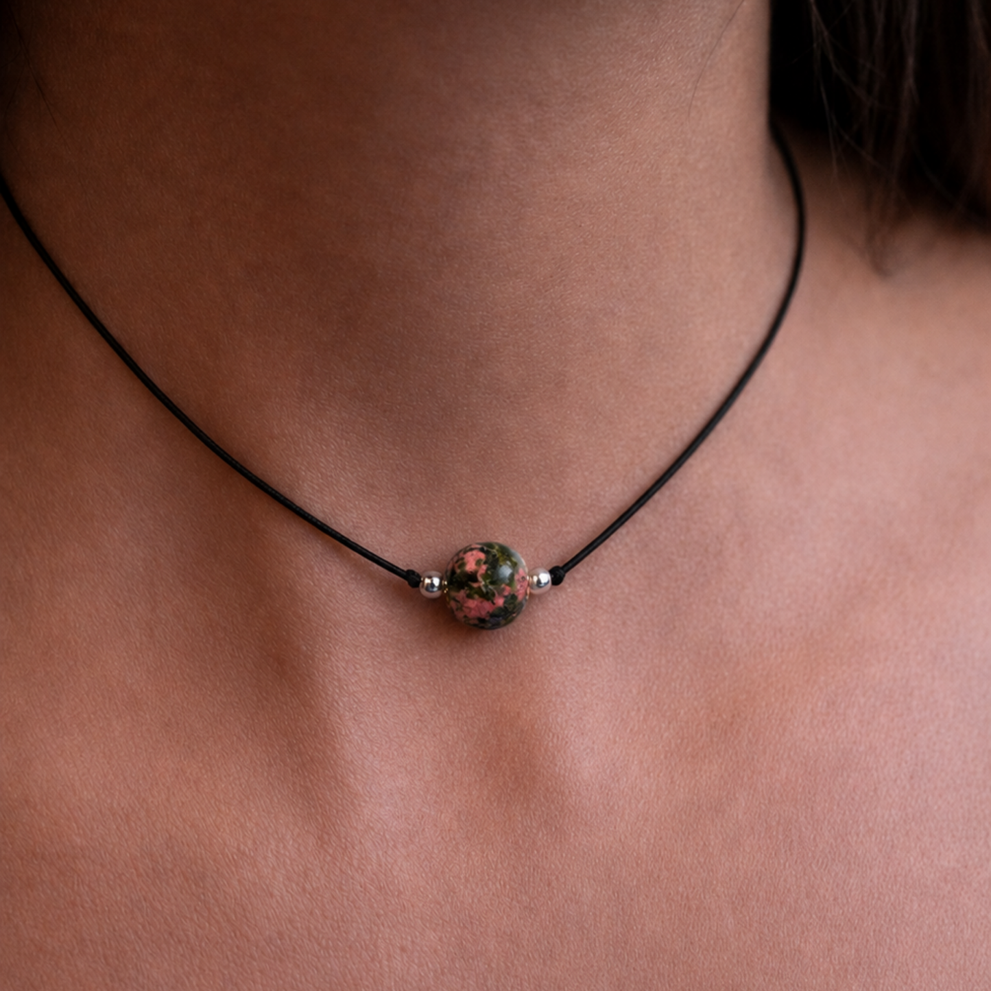 Collier d'unakite du sommeil 