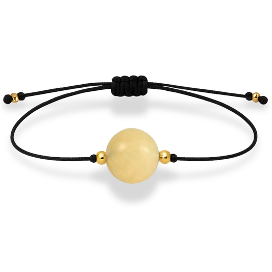 Honey Jade Minimalist Bracelet - Abundance 