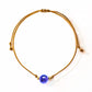 Vista superior de la pulsera de amatista – diseño elegante y artesanal