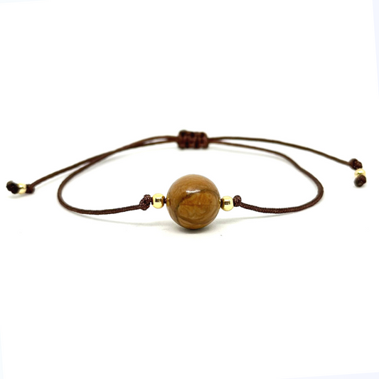 Pulsera minimalista de Jaspe Paisina con opción en oro 18K, baño de oro o plata 925 – Xany Stones