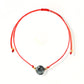 Vista superior de la pulsera de obsidiana nevada – diseño sobrio y equilibrado